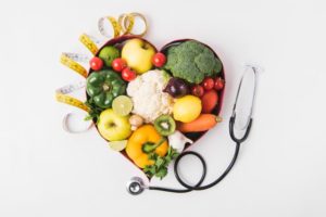 Low Carb gesund Gemüse Obst Stethoskop